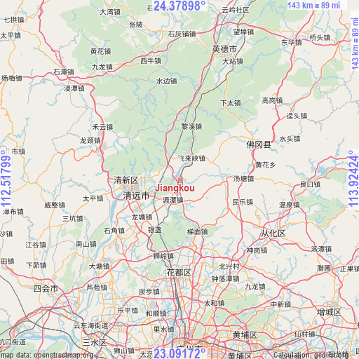 Jiangkou on map