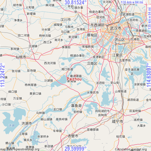 Paizhou on map