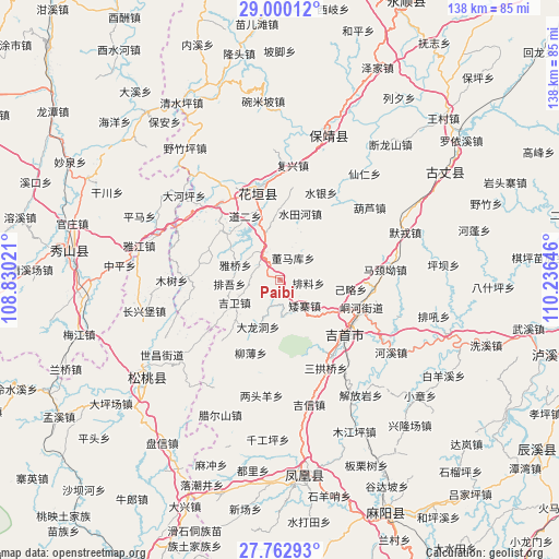 Paibi on map