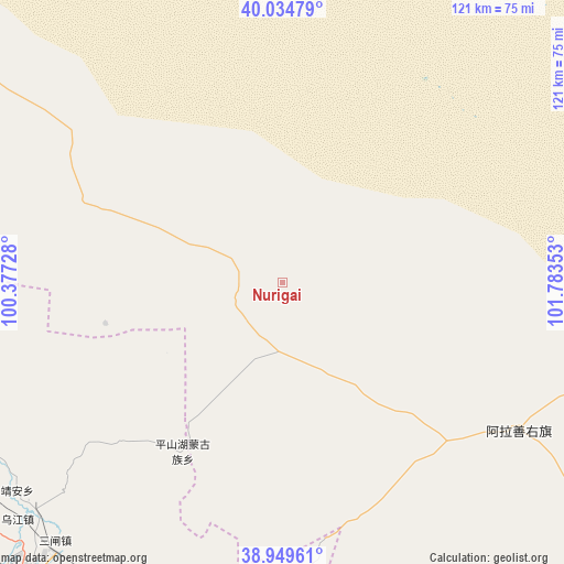 Nurigai on map