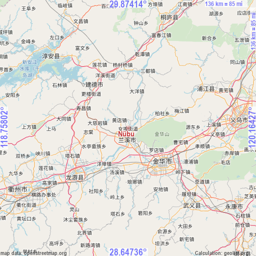 Nübu on map