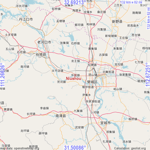 Niushou on map