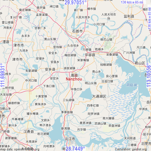 Nanzhou on map