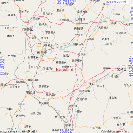 Nanyulinxi on map