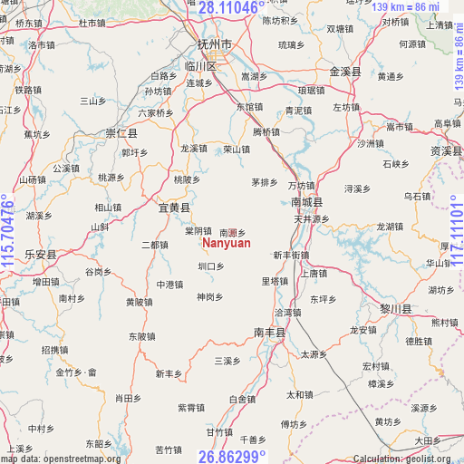 Nanyuan on map