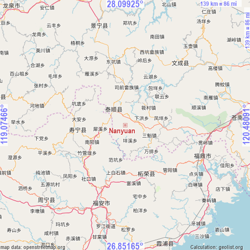 Nanyuan on map