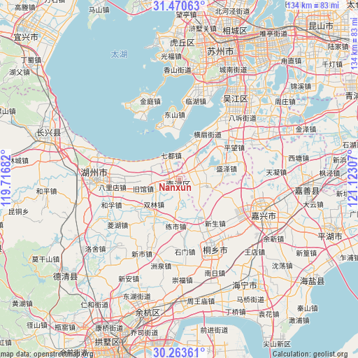 Nanxun on map