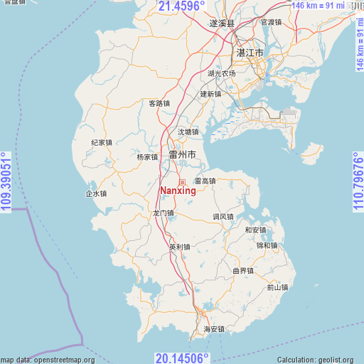 Nanxing on map