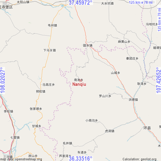 Nanqiu on map