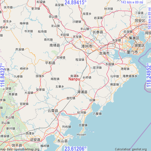 Nanpu on map