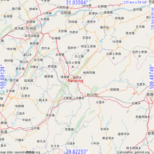 Nanping on map