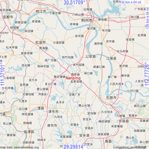 Nanping on map