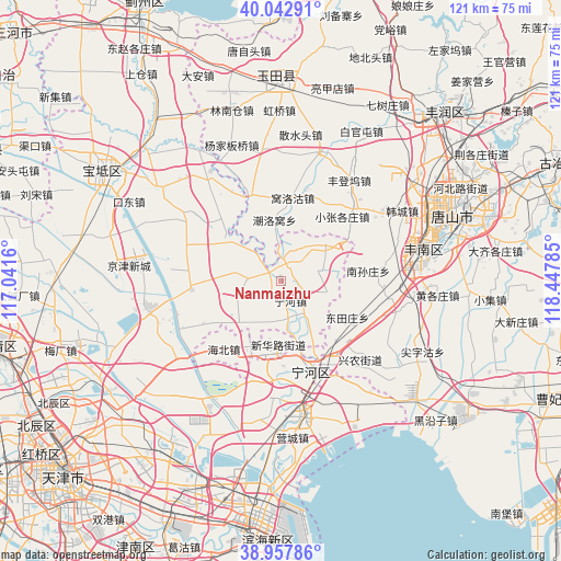 Nanmaizhu on map