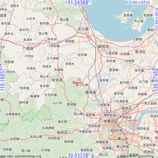 Nanlu on map