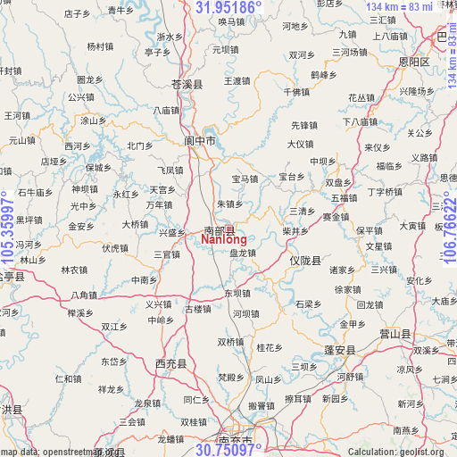 Nanlong on map