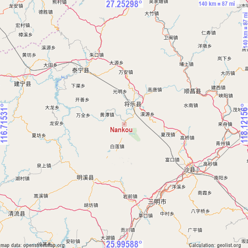 Nankou on map