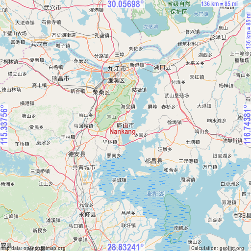 Nankang on map