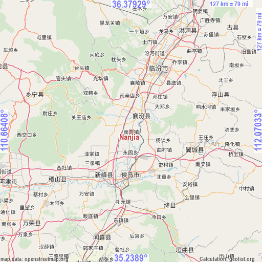 Nanjia on map