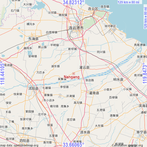 Nangang on map