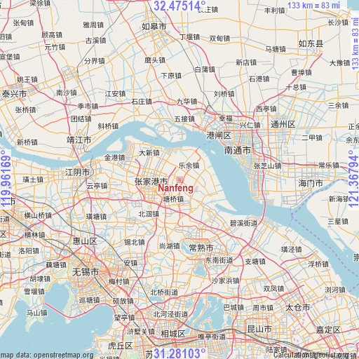 Nanfeng on map