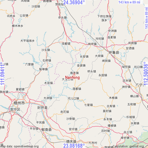 Nanfeng on map