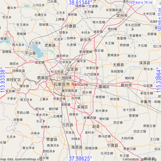 Nancun on map