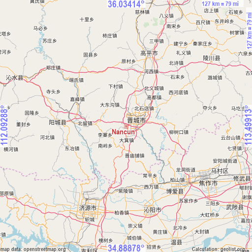 Nancun on map