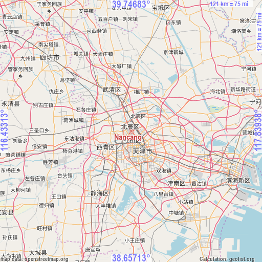 Nancang on map