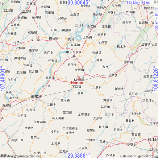 Nanbin on map