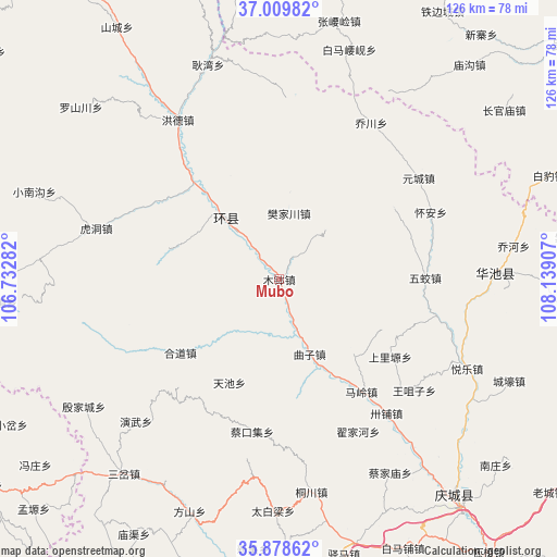 Mubo on map