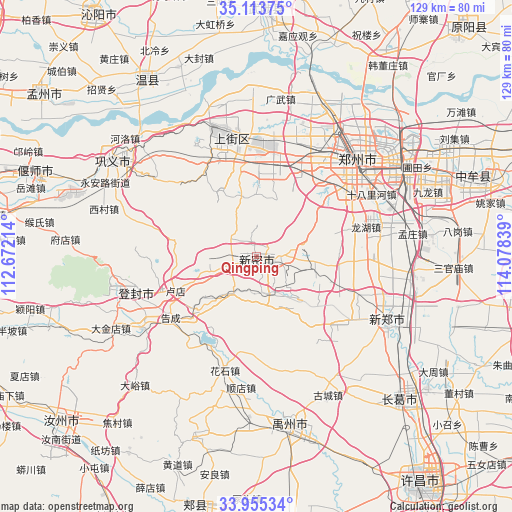 Qingping on map