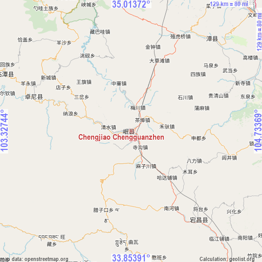 Chengjiao Chengguanzhen on map