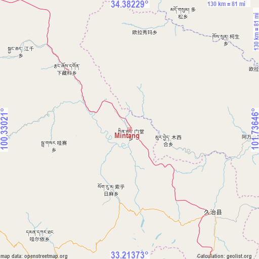 Mintang on map