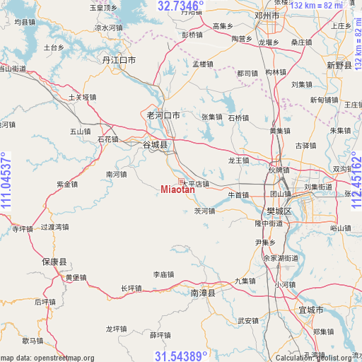 Miaotan on map