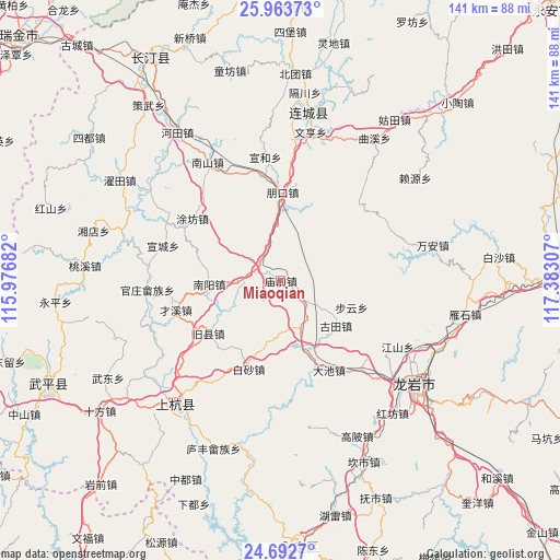 Miaoqian on map