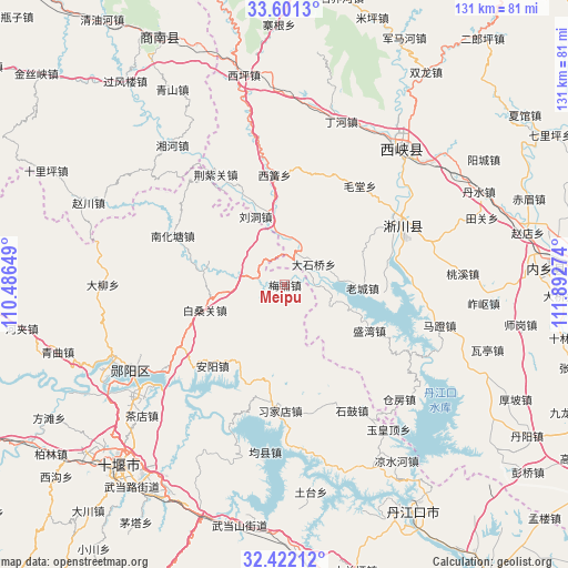 Meipu on map