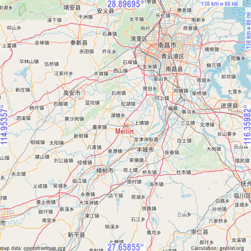 Meilin on map