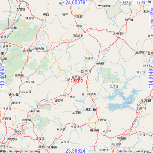 Meikeng on map