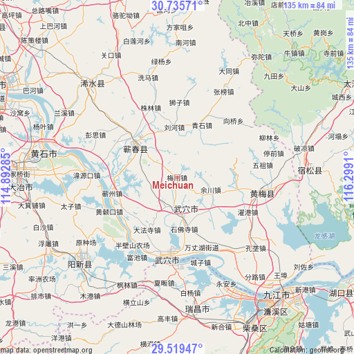 Meichuan on map