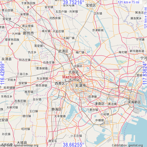 Mazhuang on map