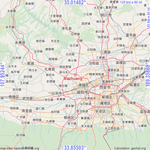 Mazhuang on map