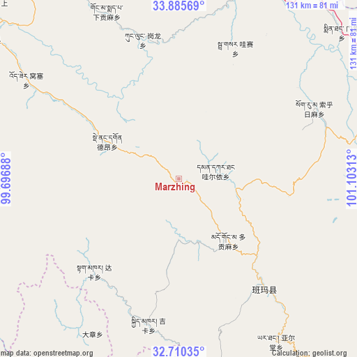 Marzhing on map