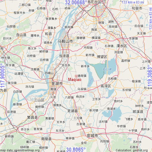 Maqiao on map