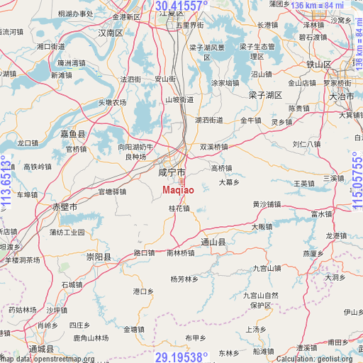 Maqiao on map