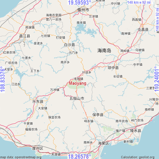 Maoyang on map