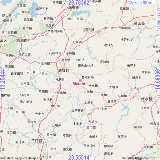 Maishi on map