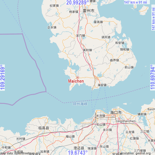 Maichen on map