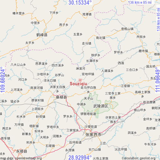 Souziqiu on map