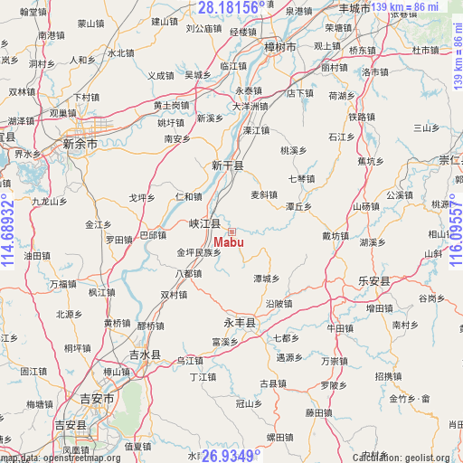 Mabu on map