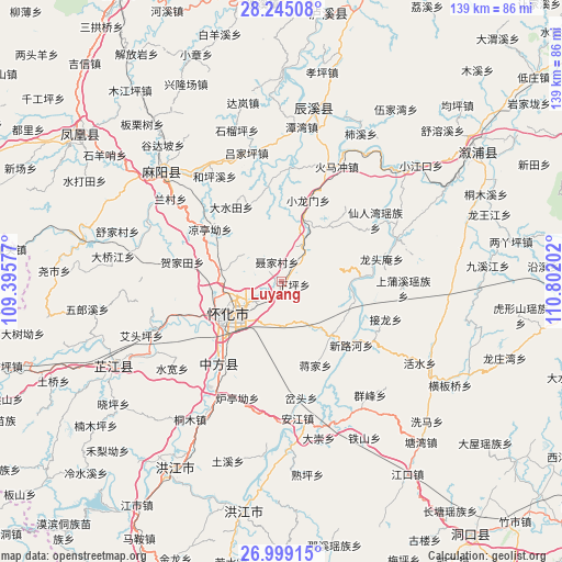 Luyang on map